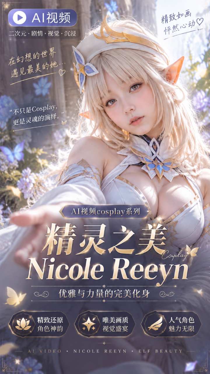 【AI成人视频】精灵之美 cos Nicole Reeyn
