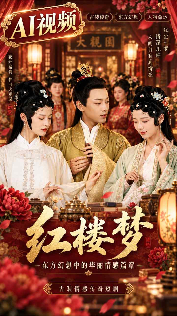 【AI成人视频】红楼梦 东方幻想中的华丽情感篇章