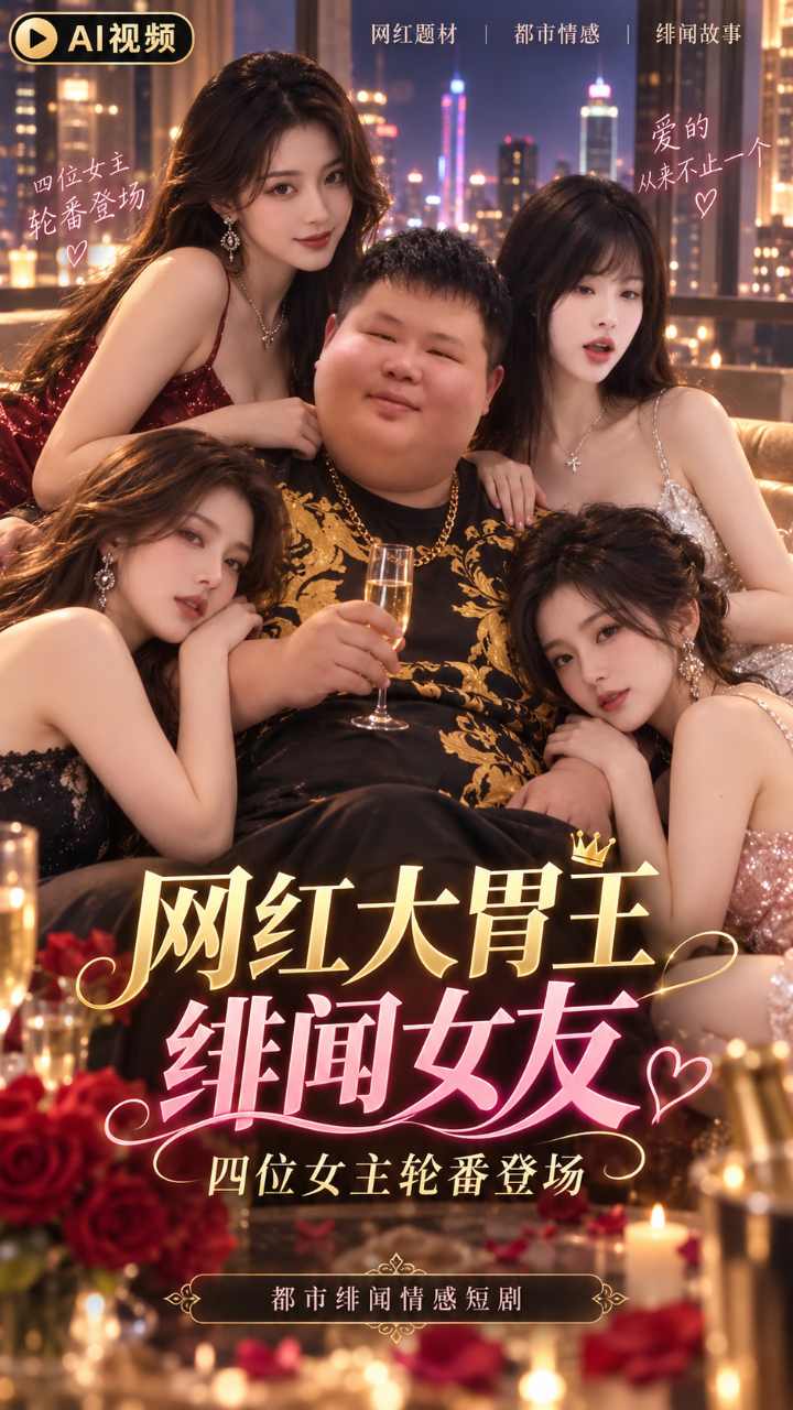 【AI成人视频】网红大胃王绯闻女友 四位女主轮番登场