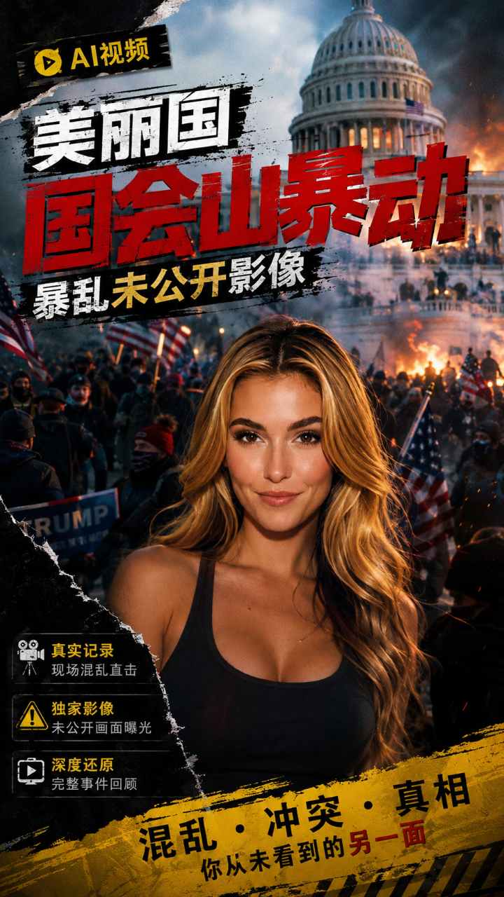 【AI成人视频】美丽国会山暴动 暴乱未公开影像