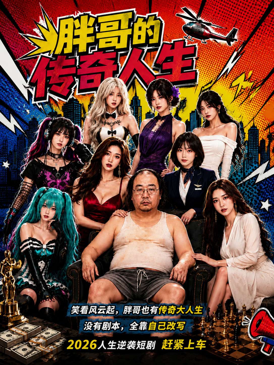 【AI成人短】胖哥的传奇人生