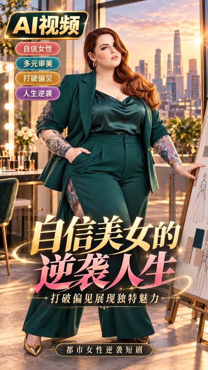 【AI成人视频】自信美女的逆袭人生 打破偏见展现独特魅力