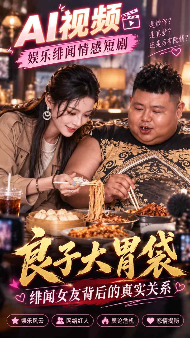 【AI成人视频】良子大胃袋 绯闻女友背后的真实关系