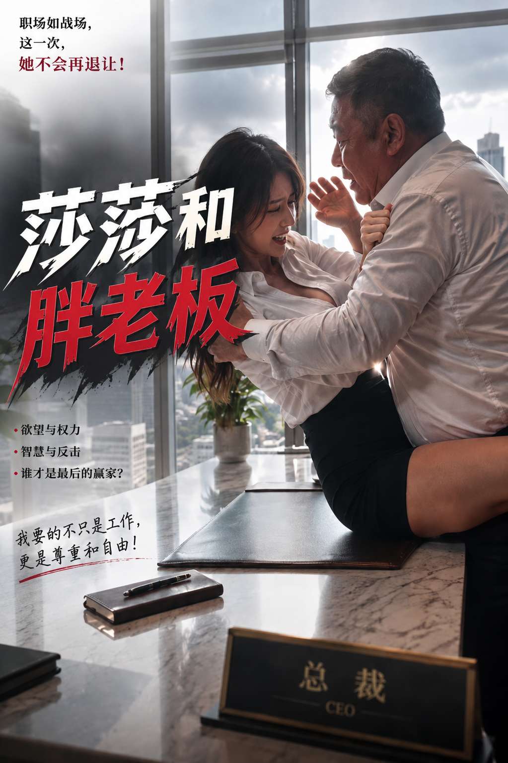 【AI成人短】莎莎和胖老板
