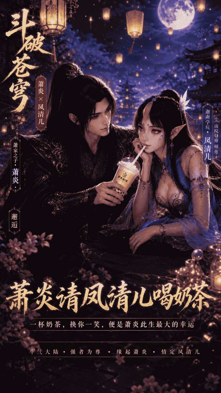 【AI成人漫剧】萧炎请风清儿喝奶茶