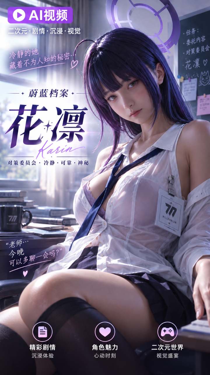 【AI成人视频】蔚蓝档案 花凛