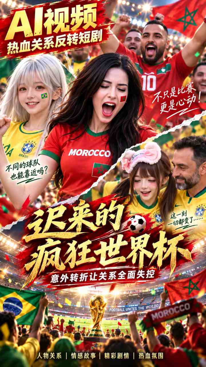 【AI成人视频】迟来的疯狂世界杯 意外转折让关系全面失控
