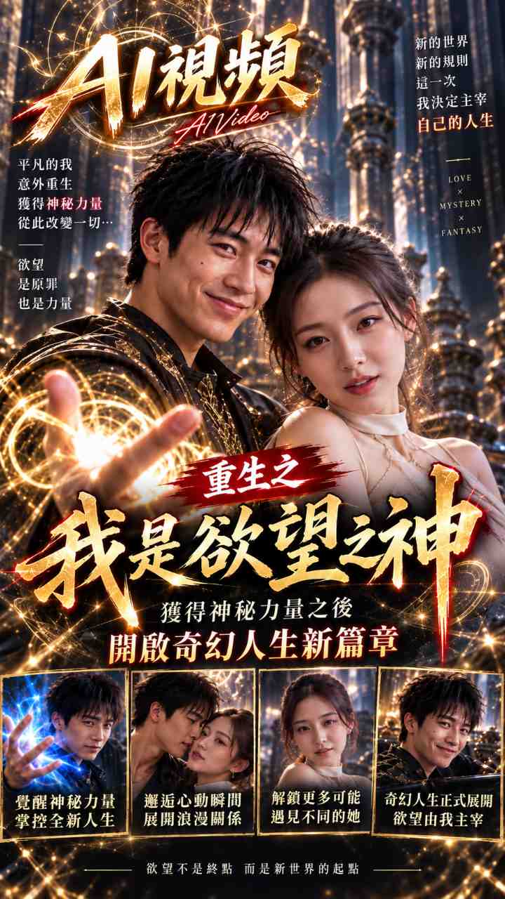 【AI成人视频】重生之我是欲望之神 获得神秘力量之后 开启奇幻人生新篇章