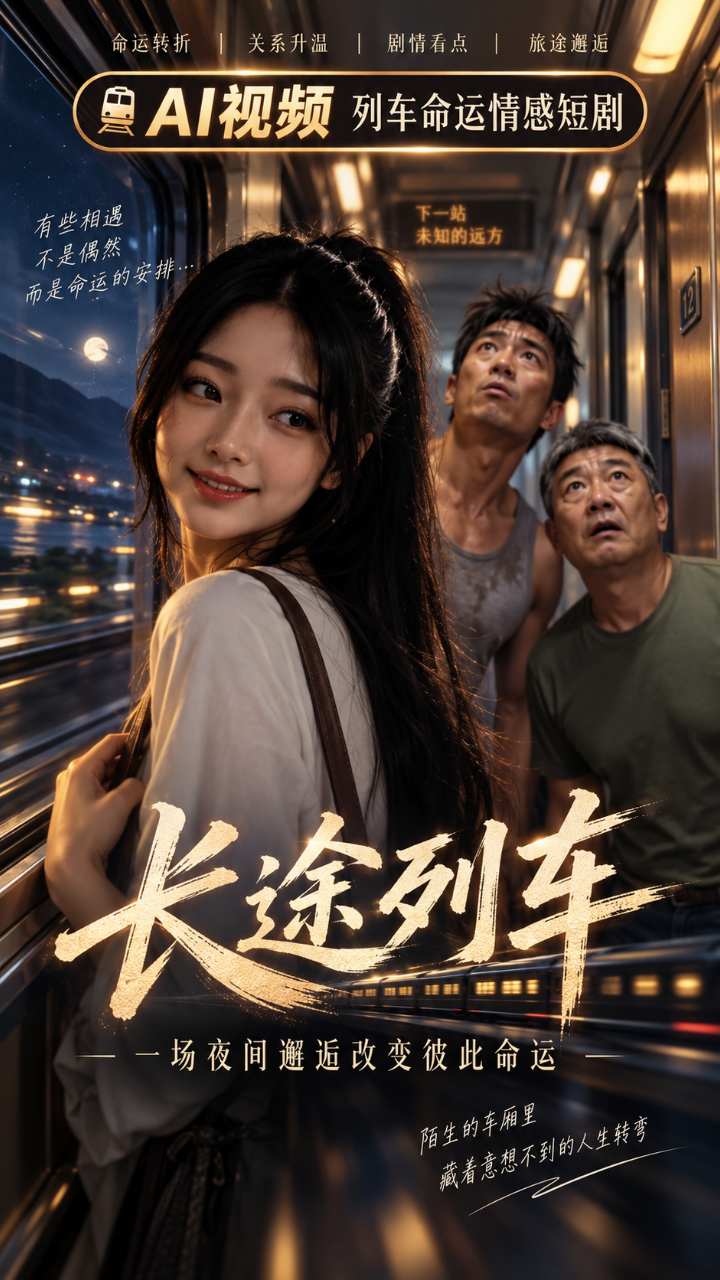 【AI成人视频】长途列车 一场夜间邂逅改变彼此命运