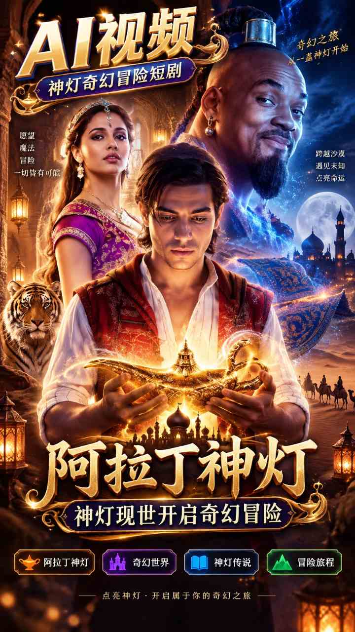 【AI成人视频】阿拉丁神灯 神灯现世开启奇幻冒险