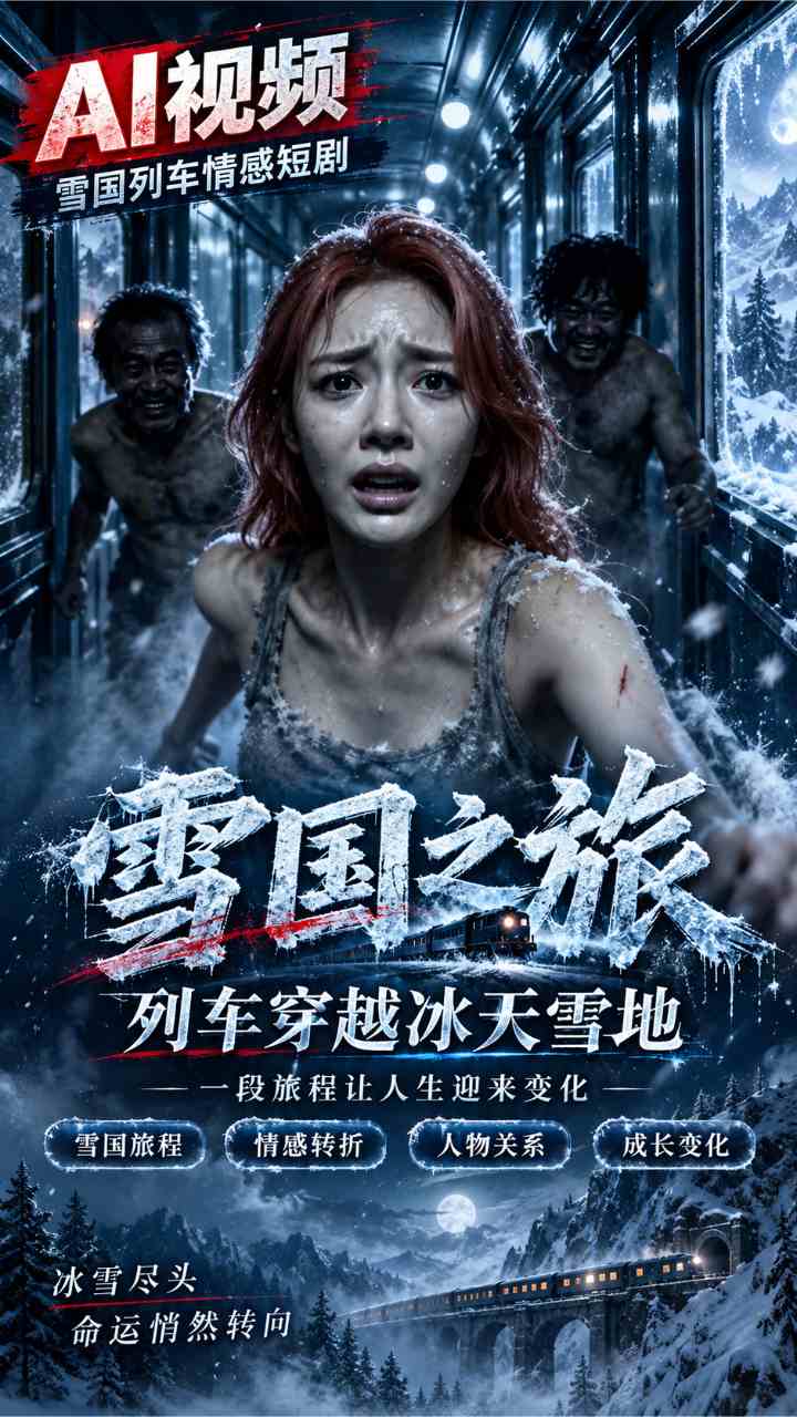 【AI成人视频】雪国之旅 列车穿越冰天雪地 一段旅程让人生迎来变化