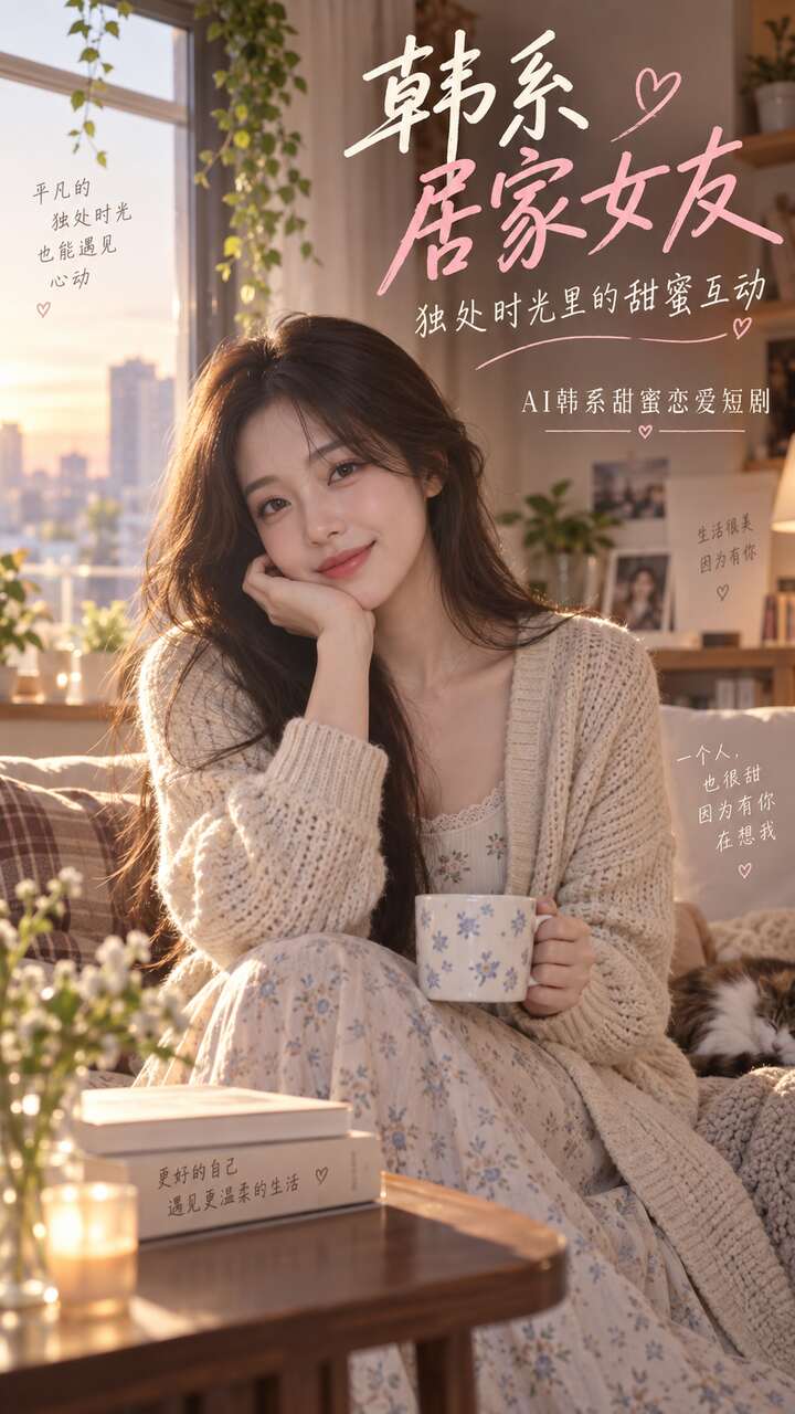 【AI成人视频】韩系居家女友 独处时光里的甜蜜互动
