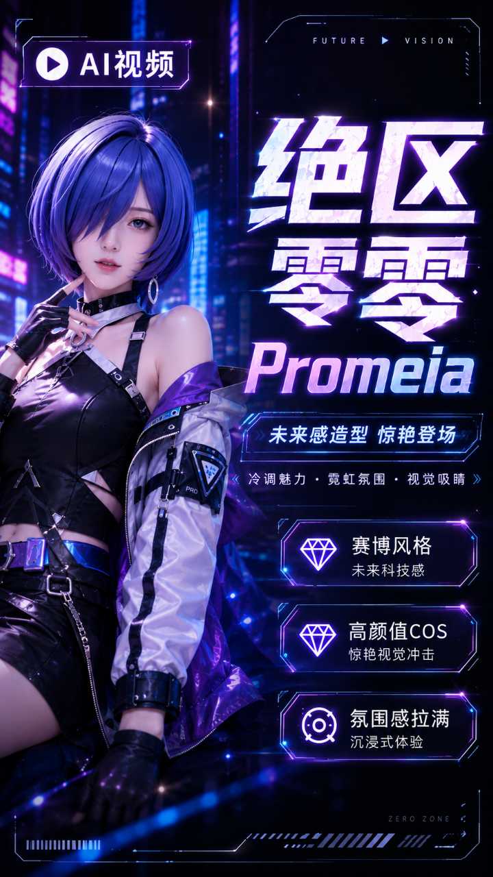 【AI成人视频】高颜值 cos 绝区零 Promeia