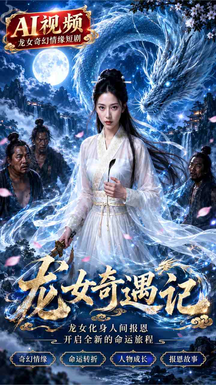 【AI成人视频】龙女奇遇记 龙女化身人间报恩 开启全新的命运旅程